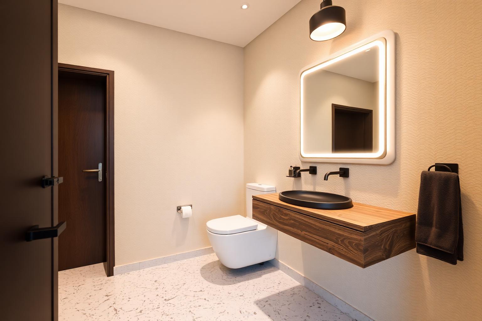 Guest powder room — Powder Room interior in a Karki model home