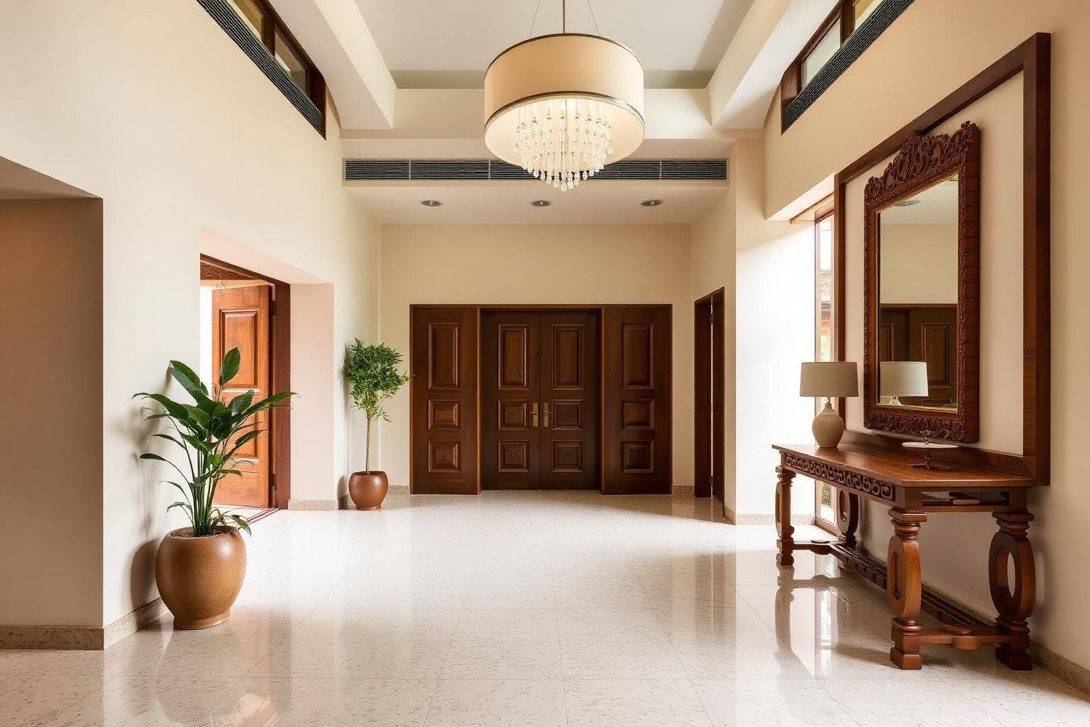 Welcoming entrance foyer — Foyer interior in a Karki model home